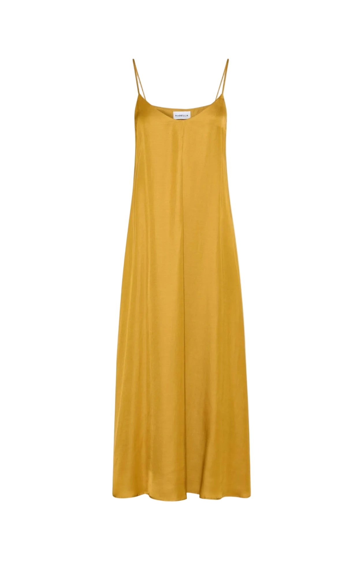 Slip dress in gabardina di misto lino MARELLA