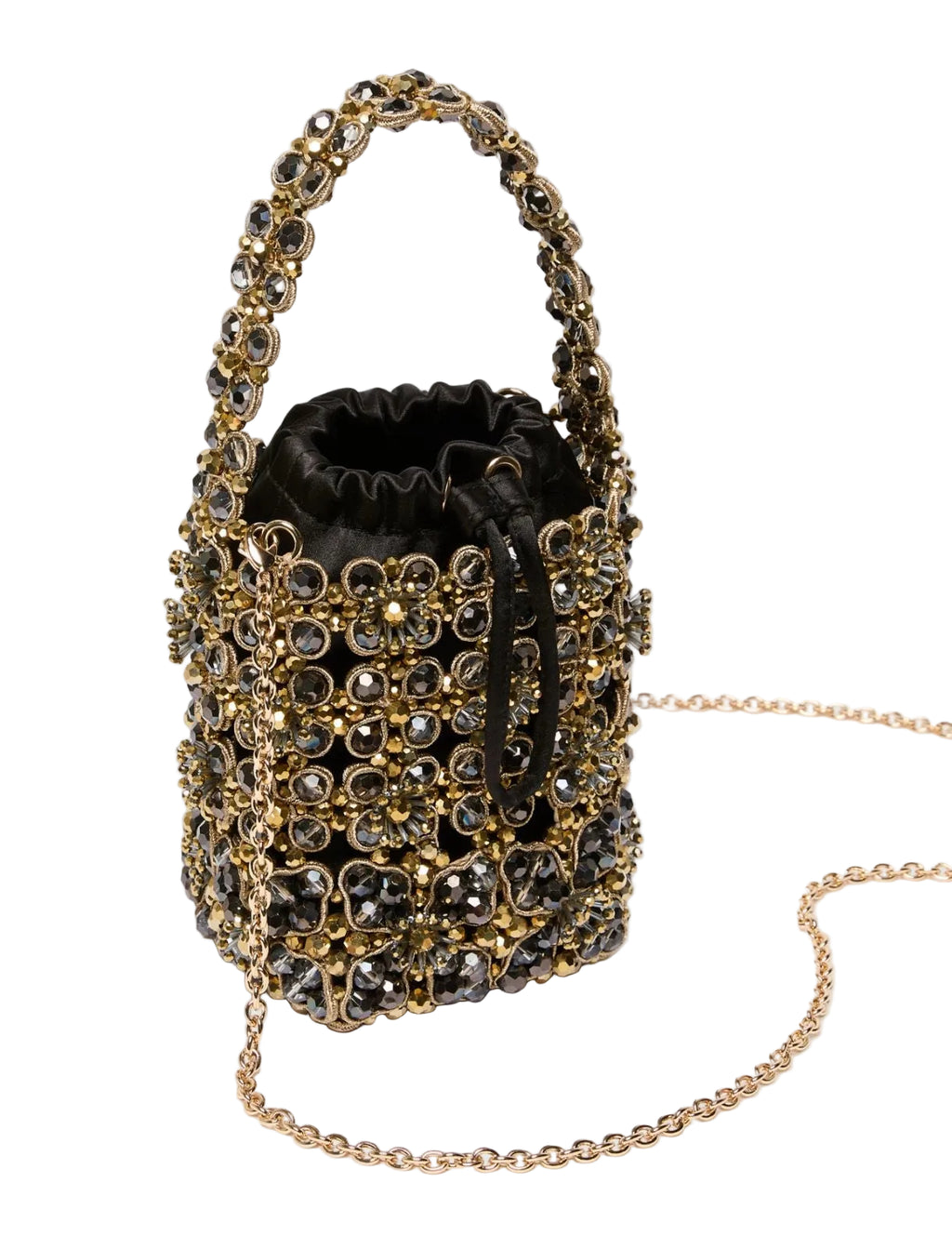 Secchiello piccolo con bead ricamate