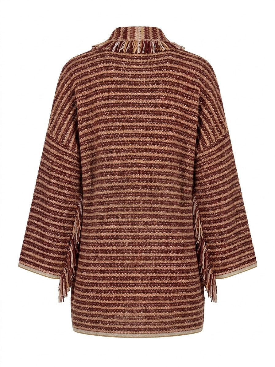 Cardigan con frange Kontatto