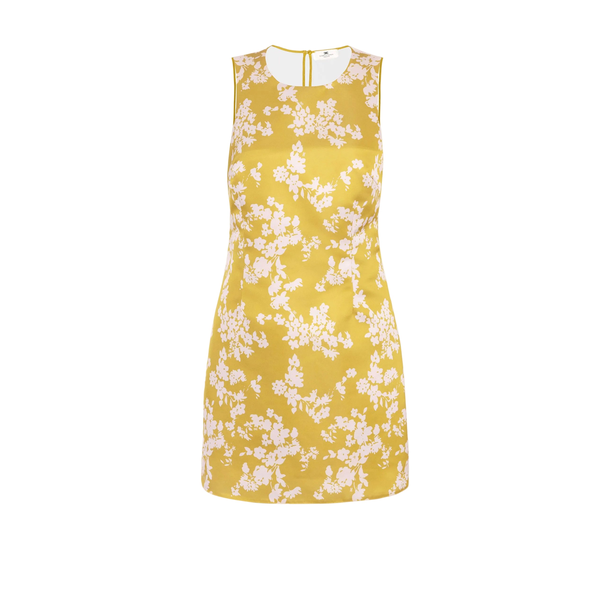 Abito in duchesse stampata e tulle Elisabetta Franchi