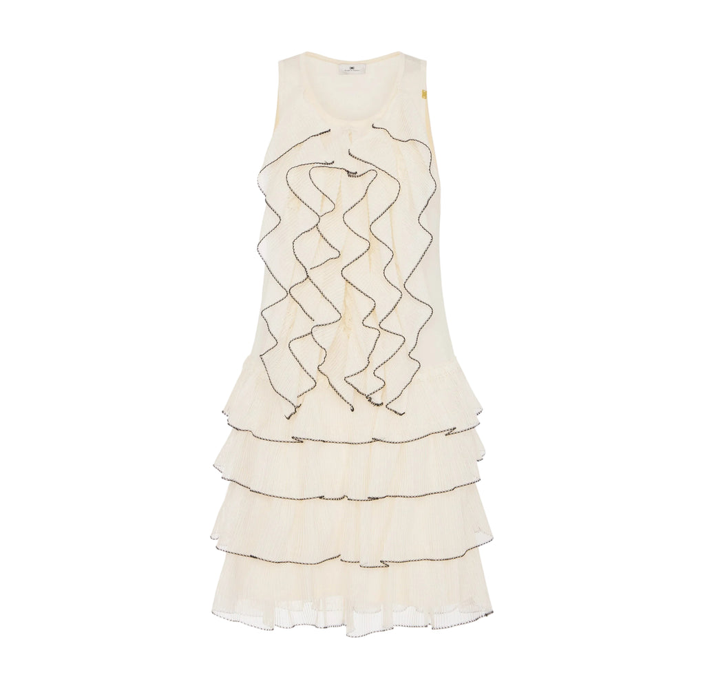 Abito in maglia con ruches e balze Elisabetta Franchi