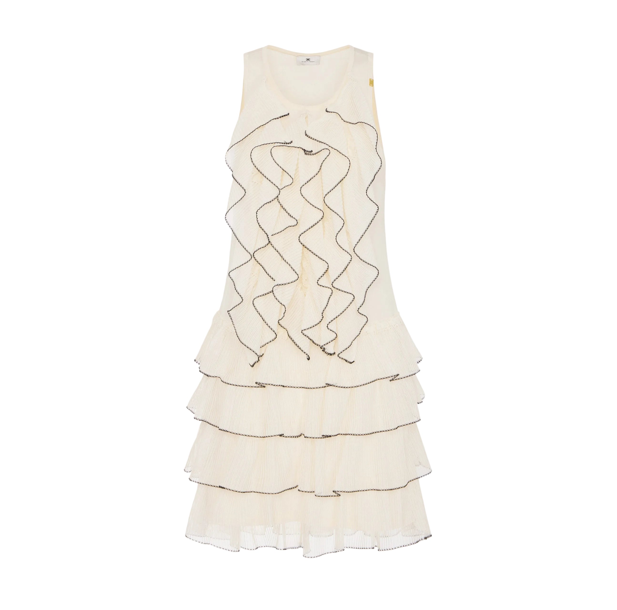 Abito in maglia con ruches e balze Elisabetta Franchi