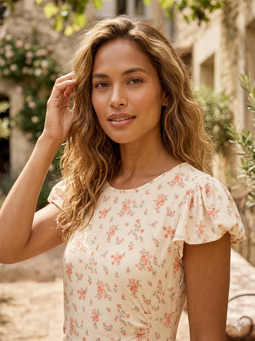 Abito floreale in viscosa