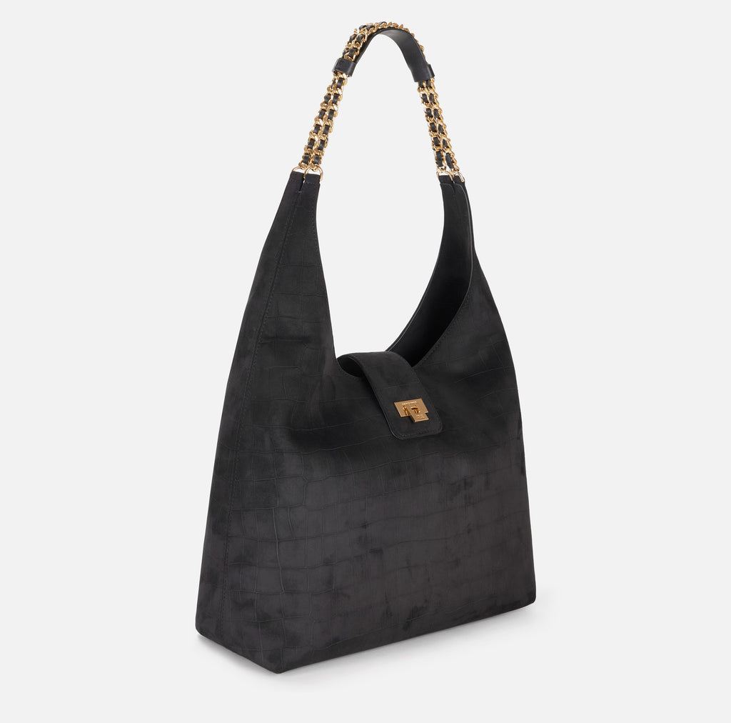 Borsa hobo in suede Elisabetta Franchi