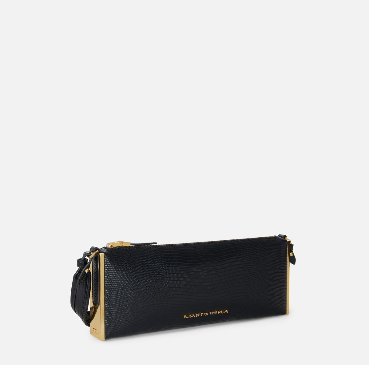 Borsa a spalla con stampa lucertola Elisabetta Franchi
