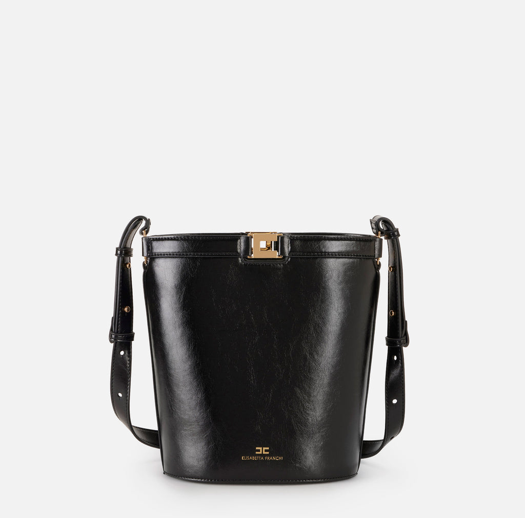 Borsa a secchiello effetto Naplak Elisabetta Franchi