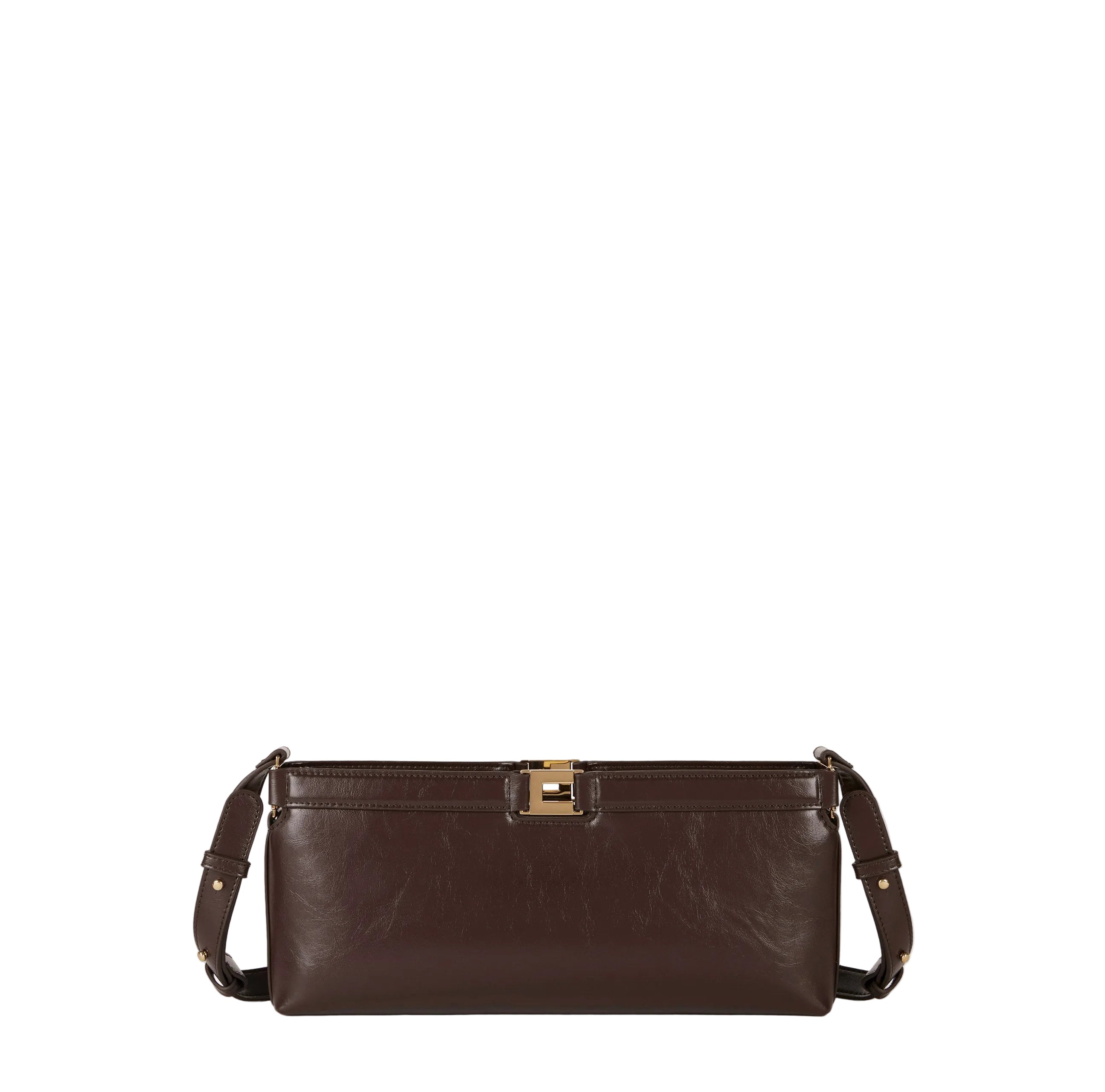 Borsa effetto naplak marrone Elisabetta Franchi