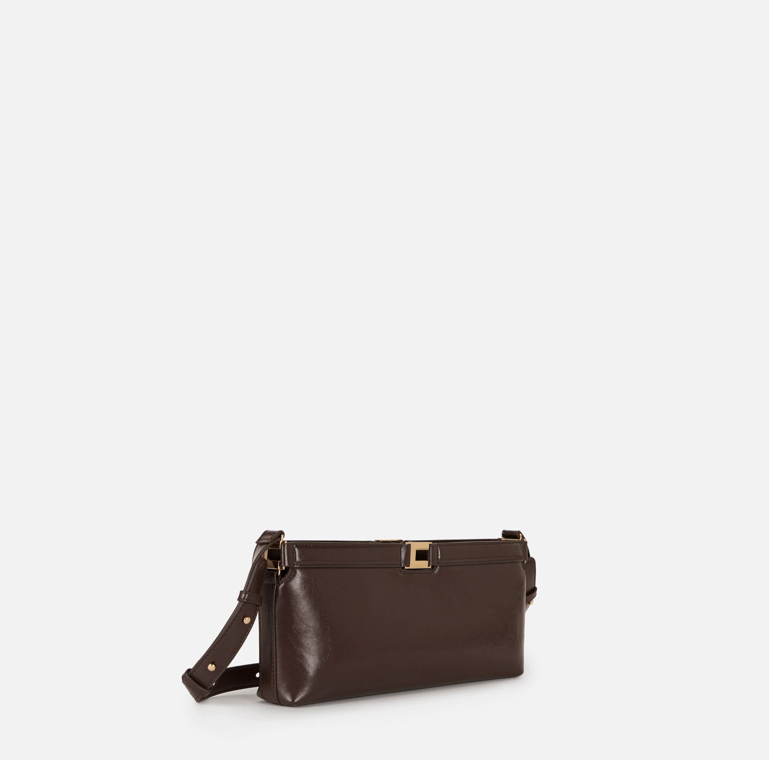 Borsa effetto naplak marrone Elisabetta Franchi