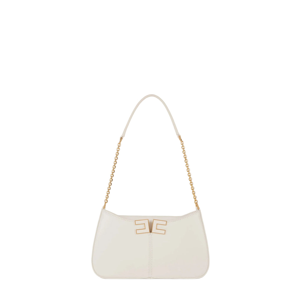 Borsa a spalla con dettaglio V logo