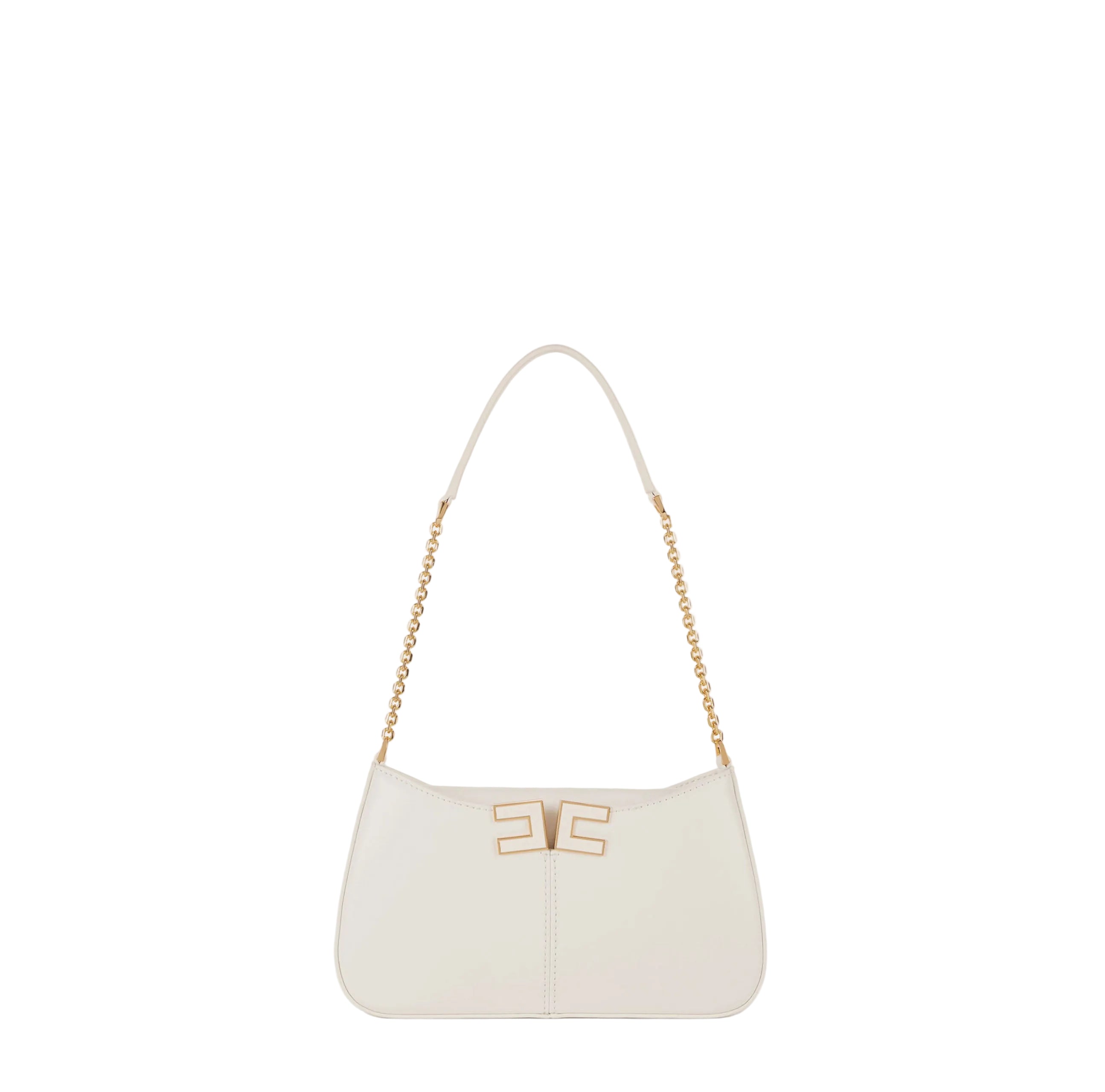 Borsa a spalla con dettaglio V logo