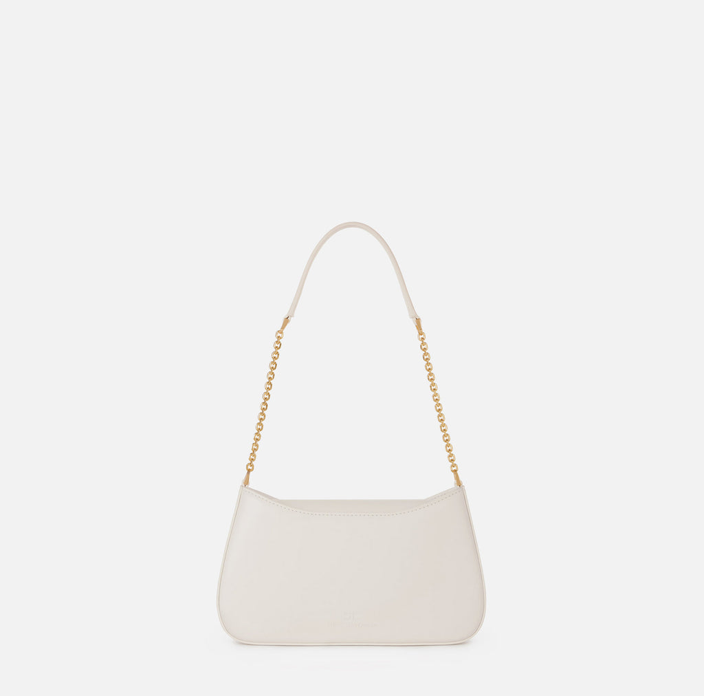 Borsa a spalla con dettaglio V logo