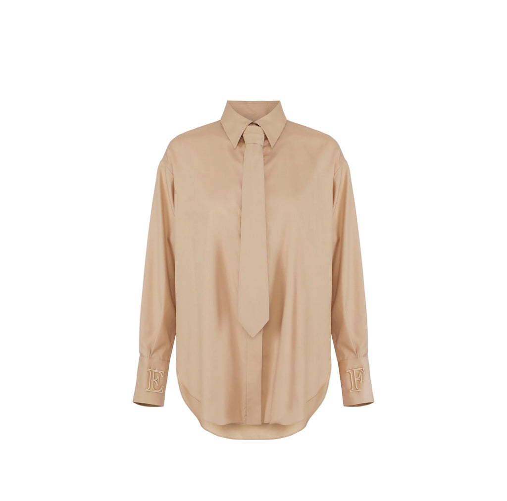 Camicia in cotone con cravatta Elisabetta Franchi