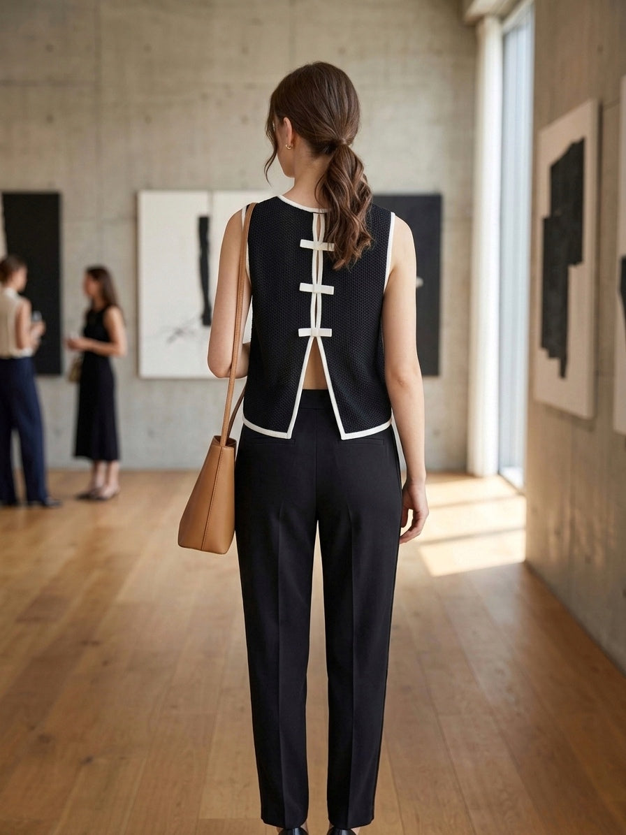 Maglia effetto rete con taschini Elisabetta Franchi