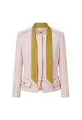 Giacca in crepe bicolore con foulard Elisabetta Franchi