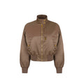 Bomber in nylon con dettagli oro