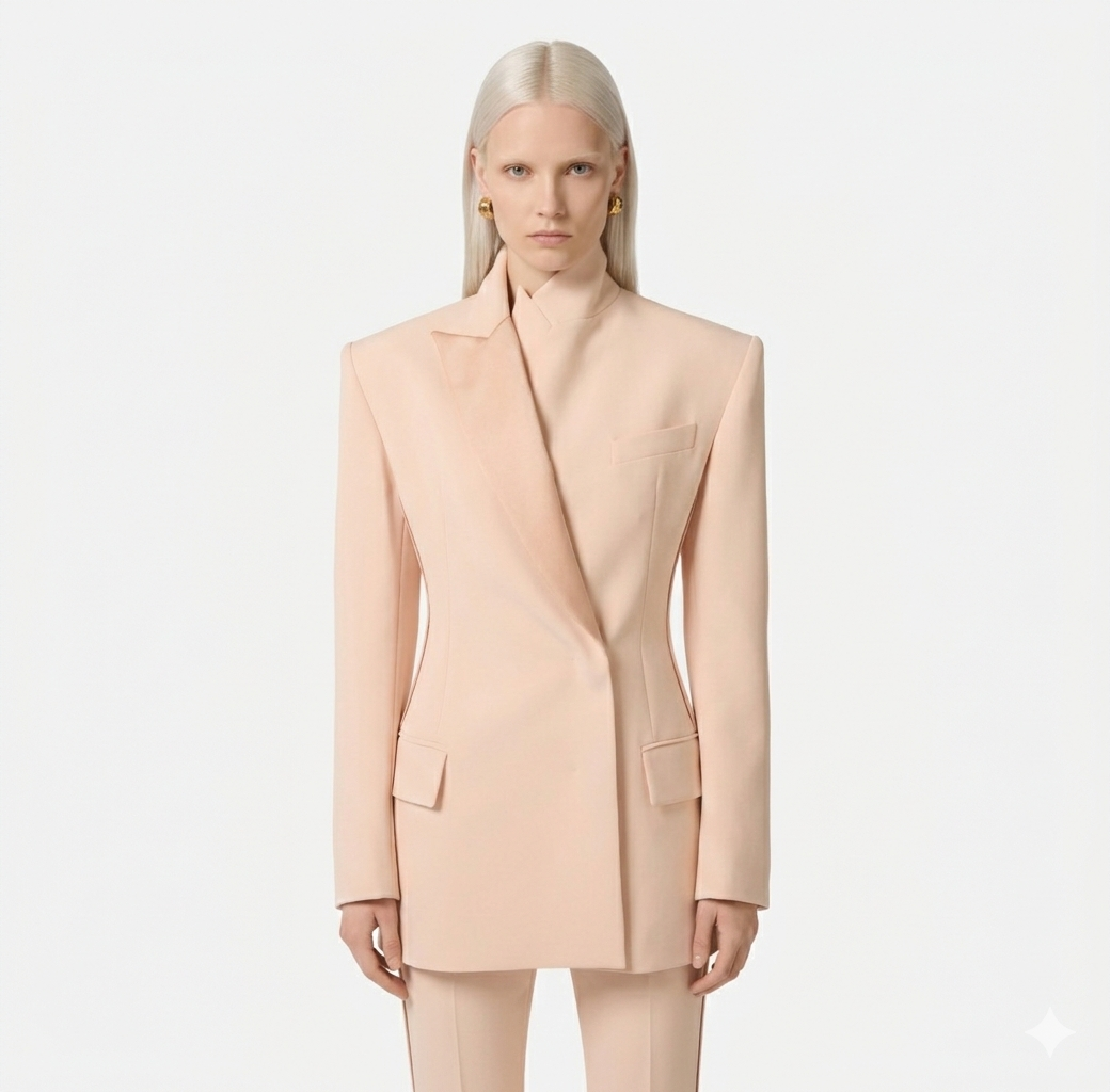 Giacca in crepe leggero e raso Elisabetta Franchi