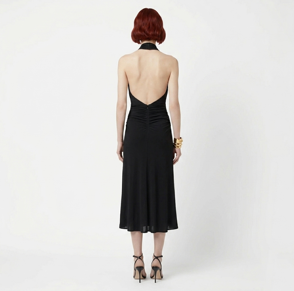 Abito in jersey leggero con scollo incrociato Elisabetta Franchi