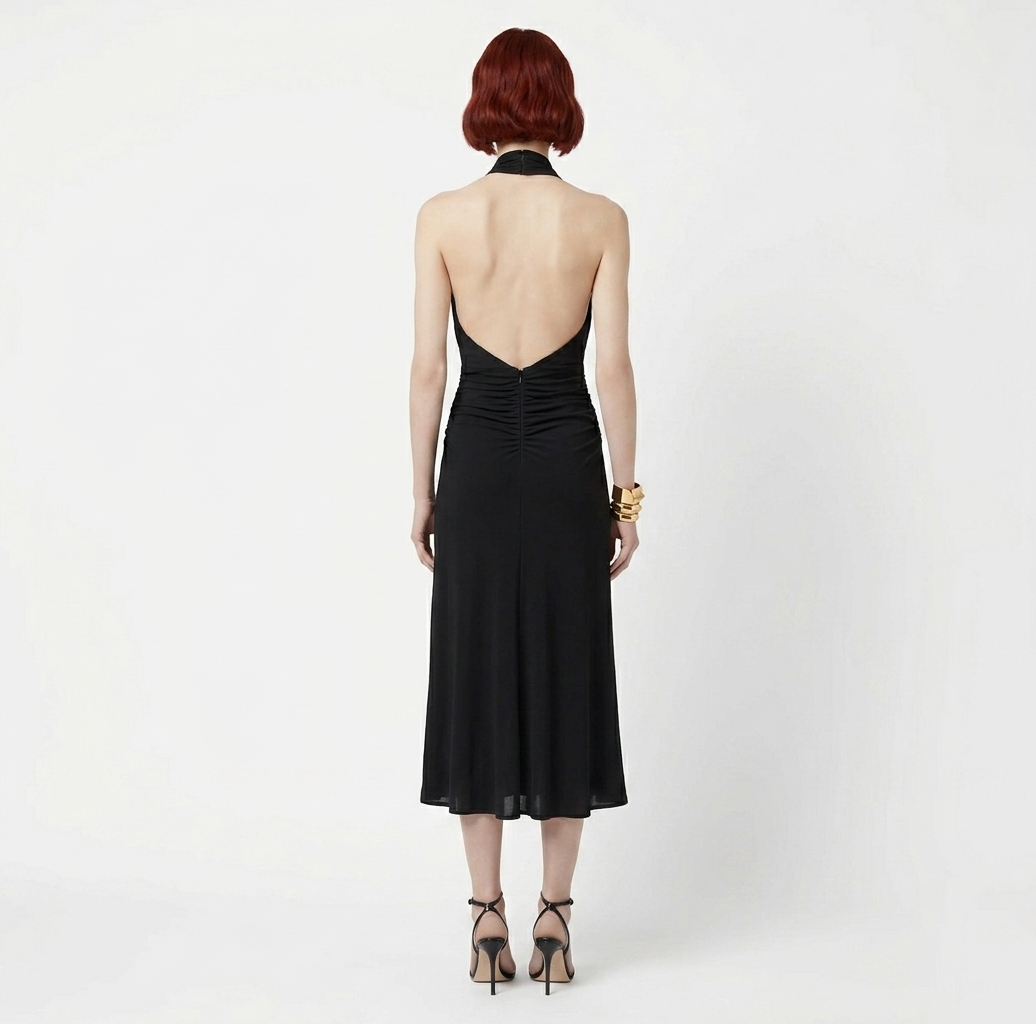 Abito in jersey leggero con scollo incrociato Elisabetta Franchi