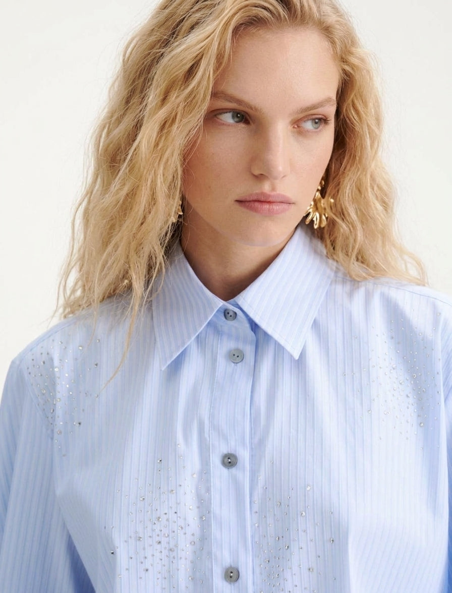 Camicia in popeline con cristalli MARELLA