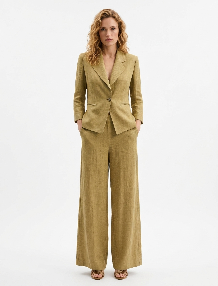 pantalone in lino delavè MARELLA