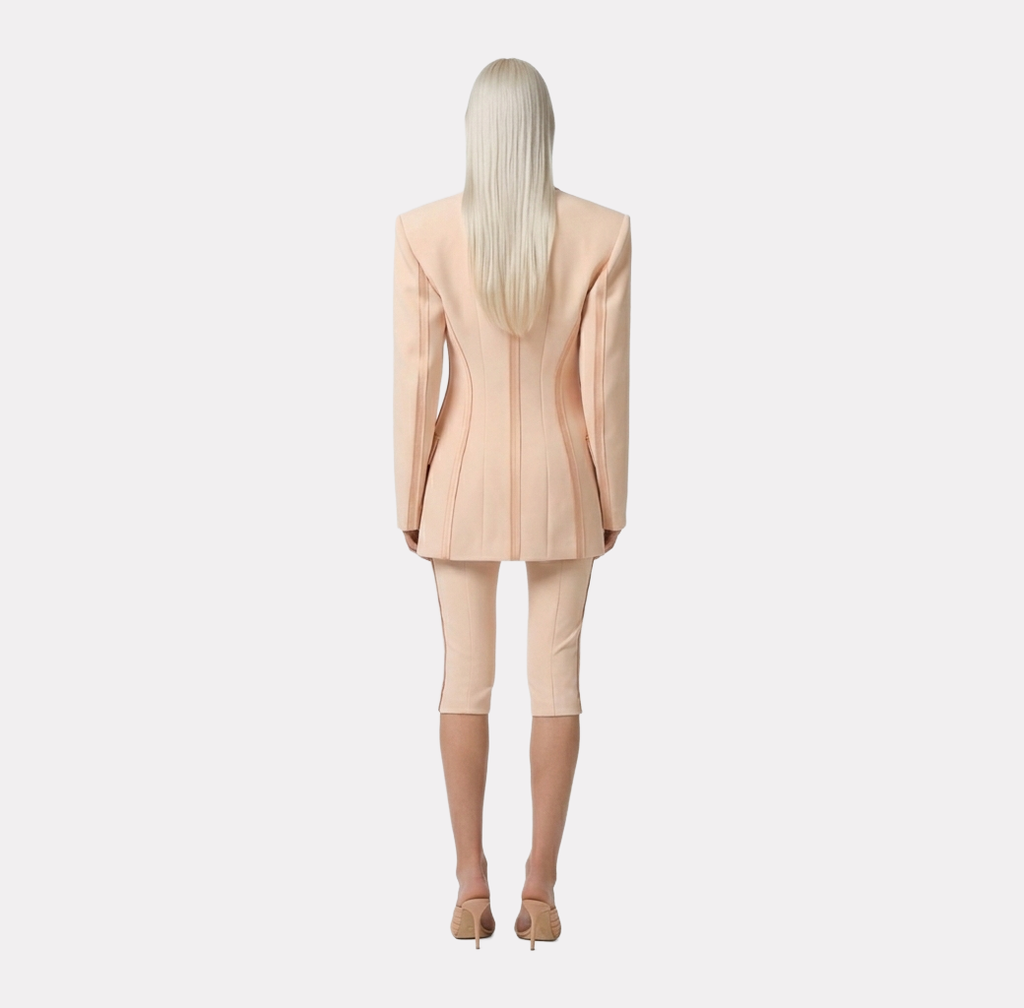 Giacca in crepe leggero e raso Elisabetta Franchi
