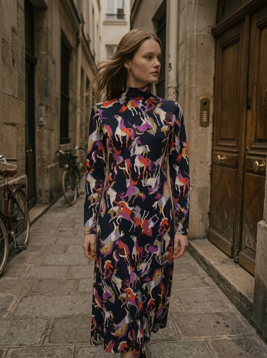 Abito con stampa cavalli MARELLA