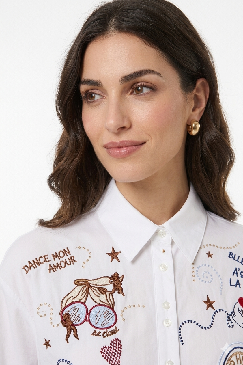 Camicia con ricami NENETTE