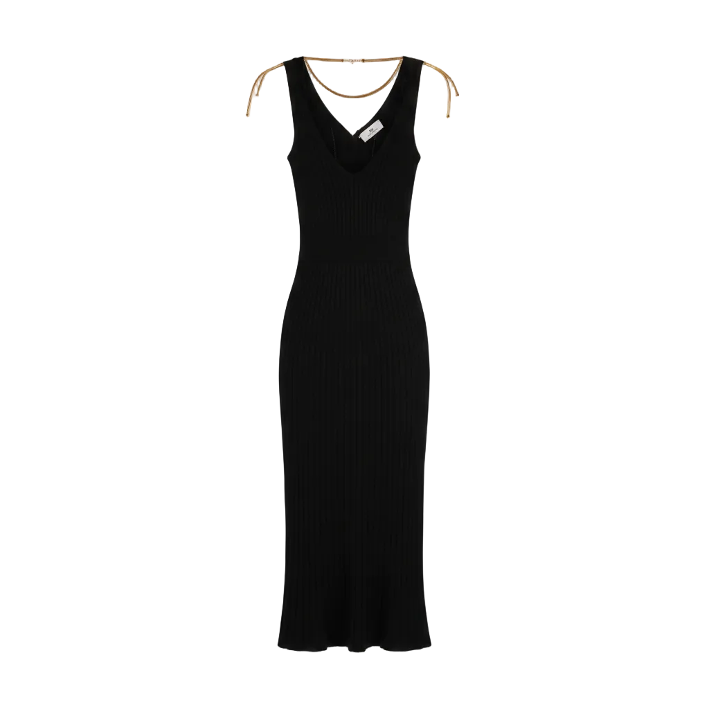Abito in maglia con dettaglio gioiello Elisabetta Franchi