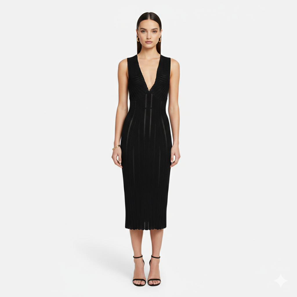 Abito midi in maglia Elisabetta Franchi