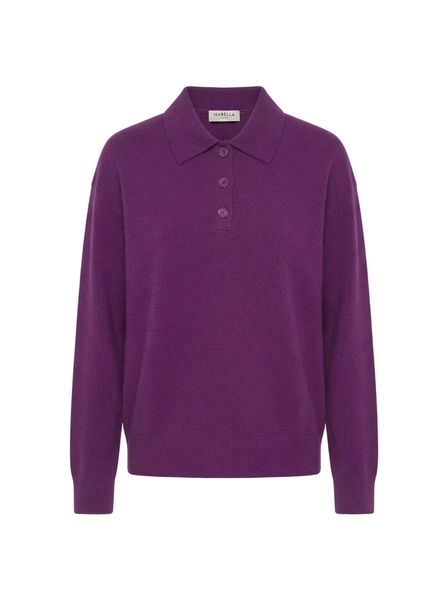 Polo in lana viola MARELLA