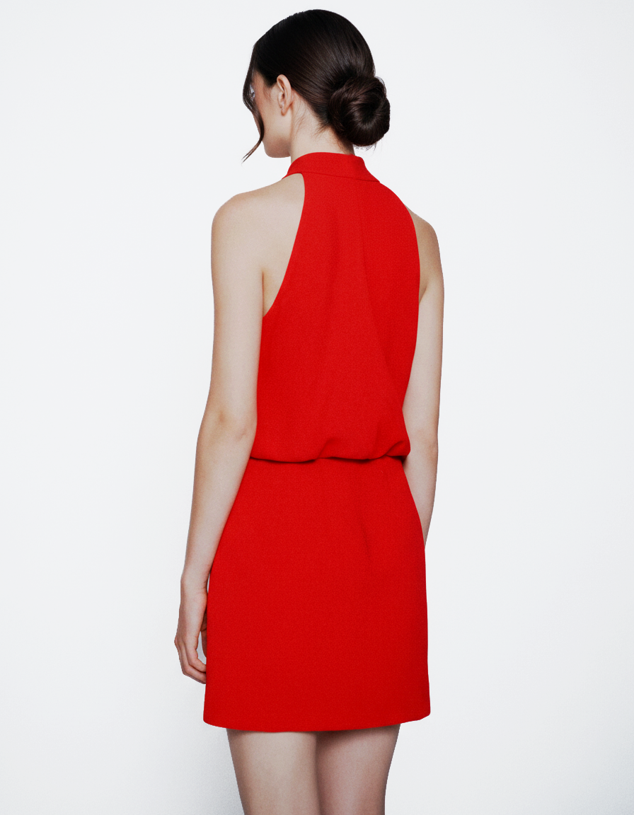 Abito corto con fusciacca