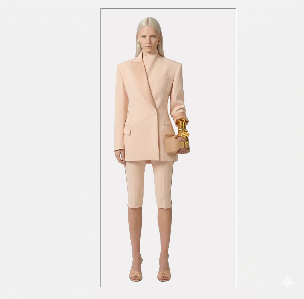 Giacca in crepe leggero e raso Elisabetta Franchi