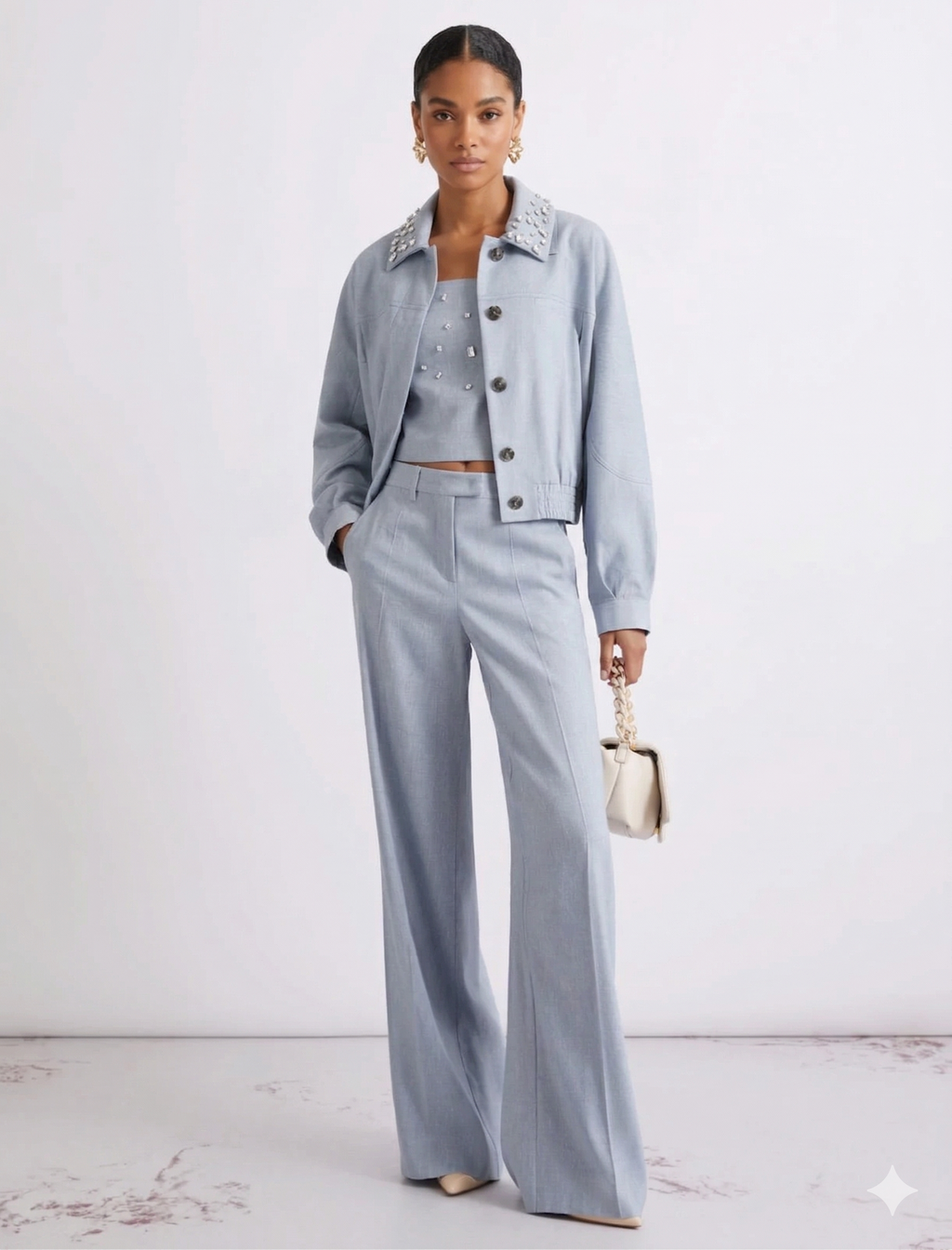Pantalone in chevron misto viscosa MARELLA