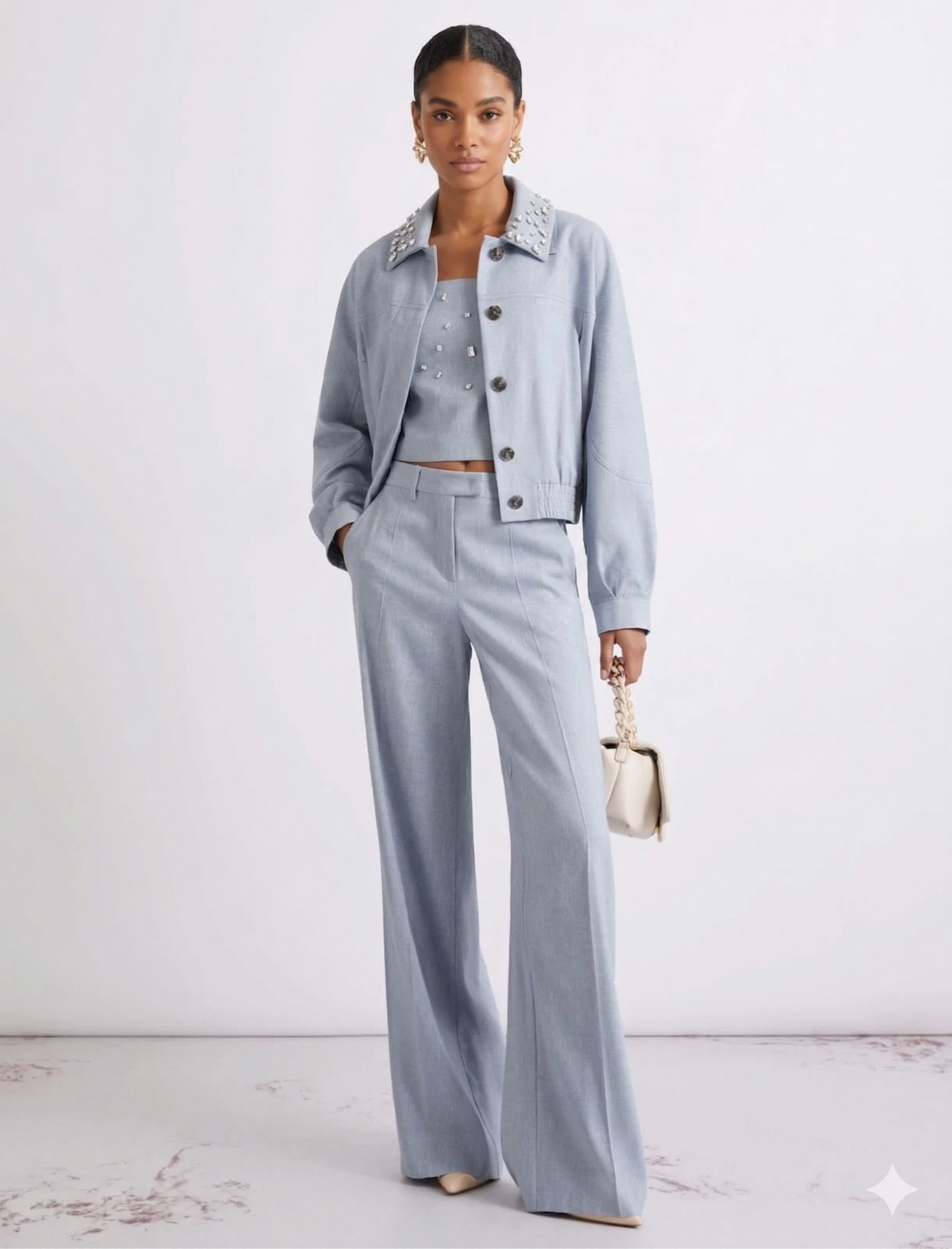 Pantalone in chevron misto viscosa MARELLA