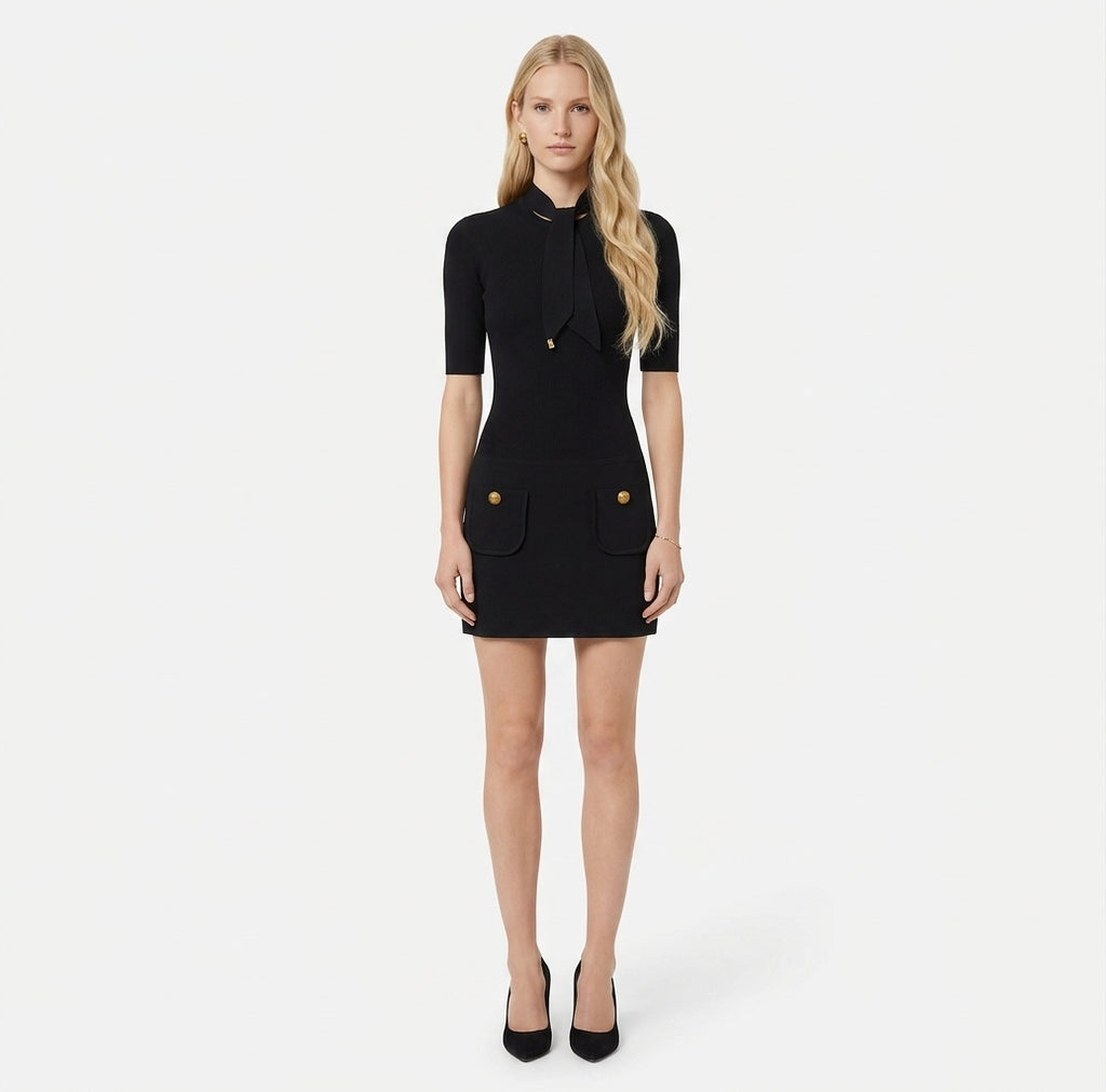 Mini abito in maglia con bottoni Elisabetta Franchi