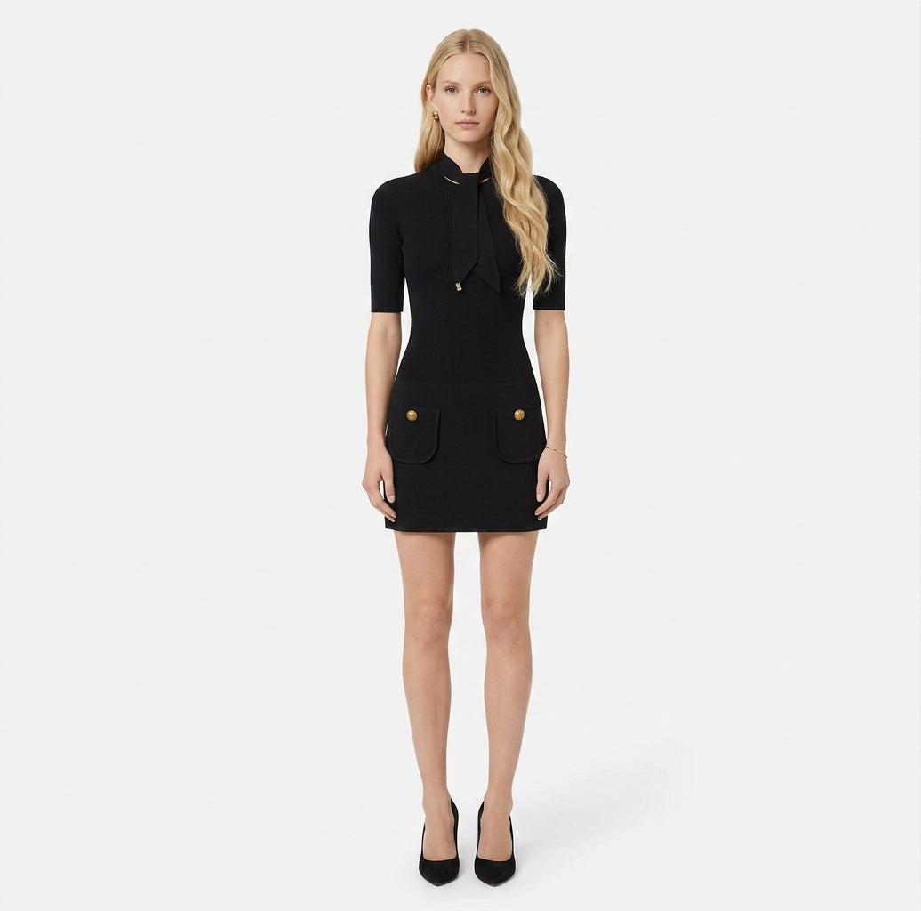 Mini abito in maglia con bottoni Elisabetta Franchi