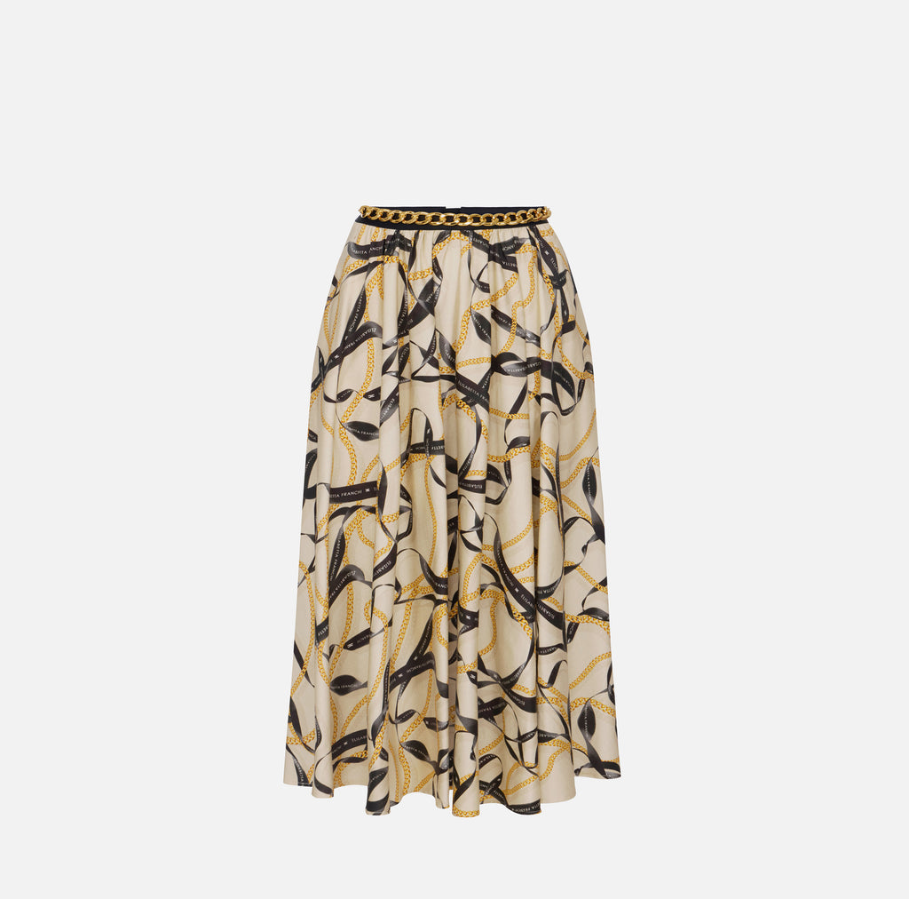 Gonna in cotone Elisabetta Franchi