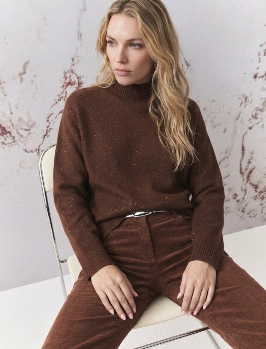Maglia in lana cashmere e lurex MARELLA