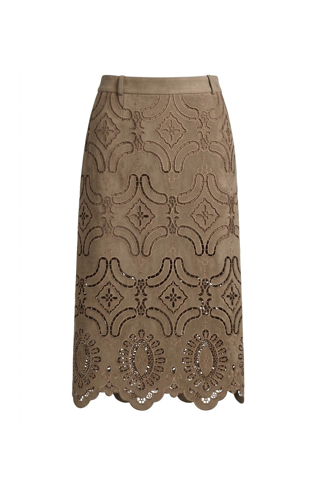 Gonna in suede ricamato Isabelle Blanche Paris