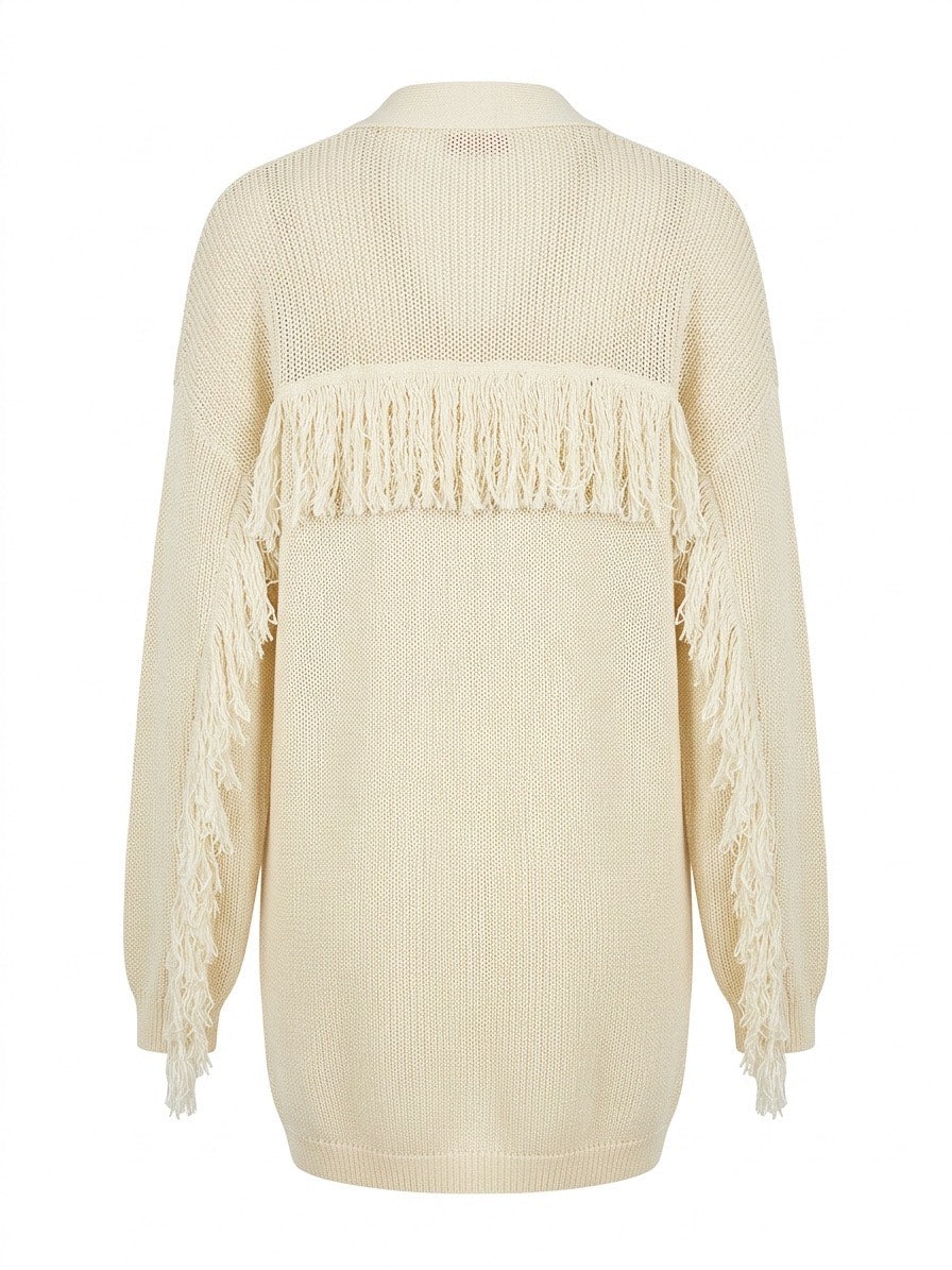 Cardigan con frange Konatto