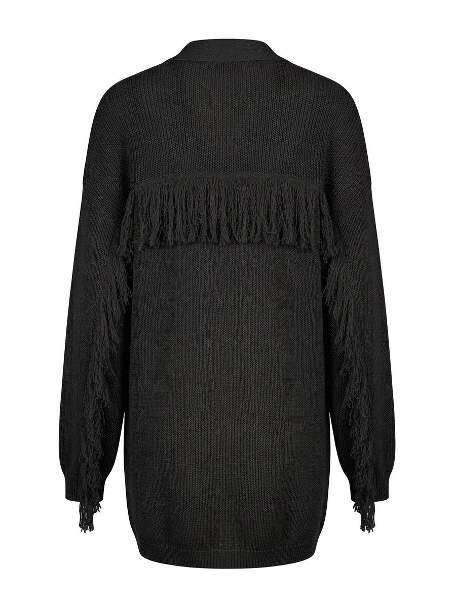 Cardigan con frange Konatto