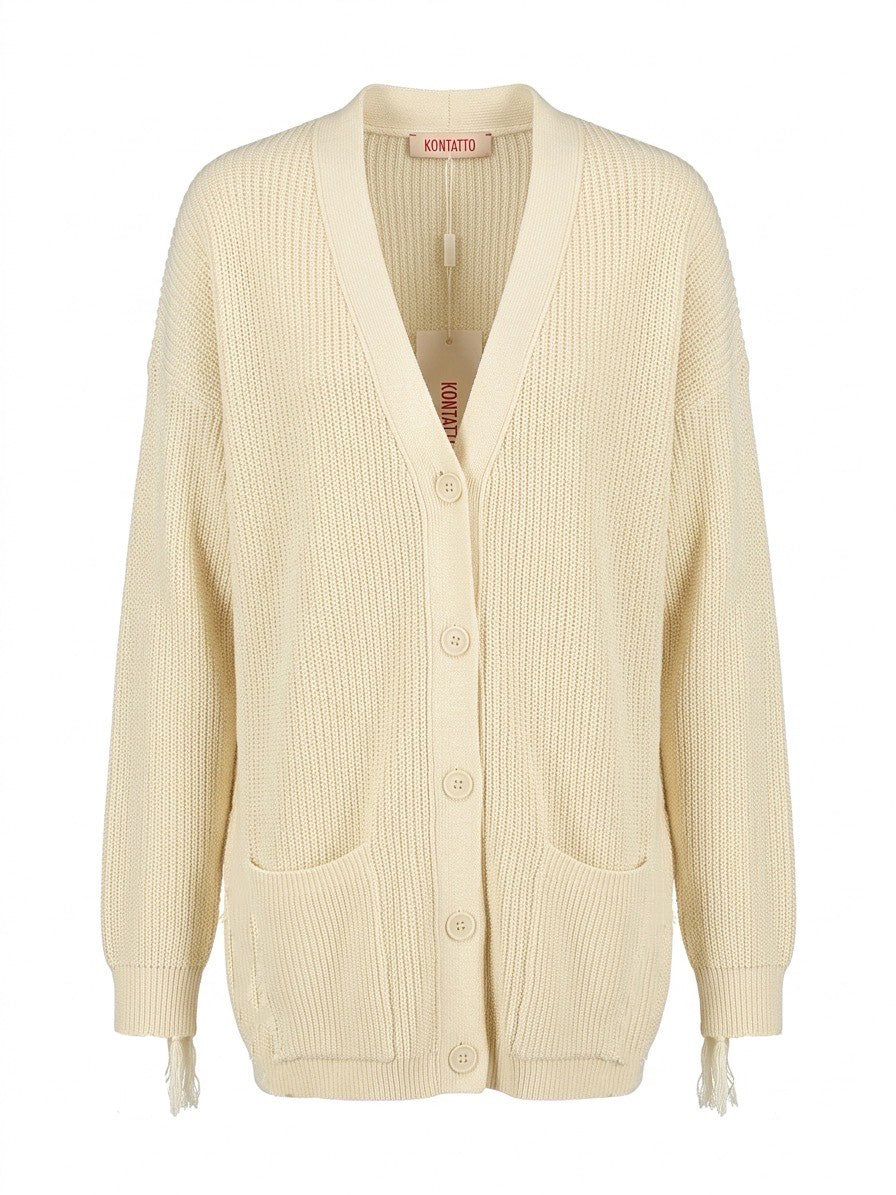 Cardigan con frange Konatto