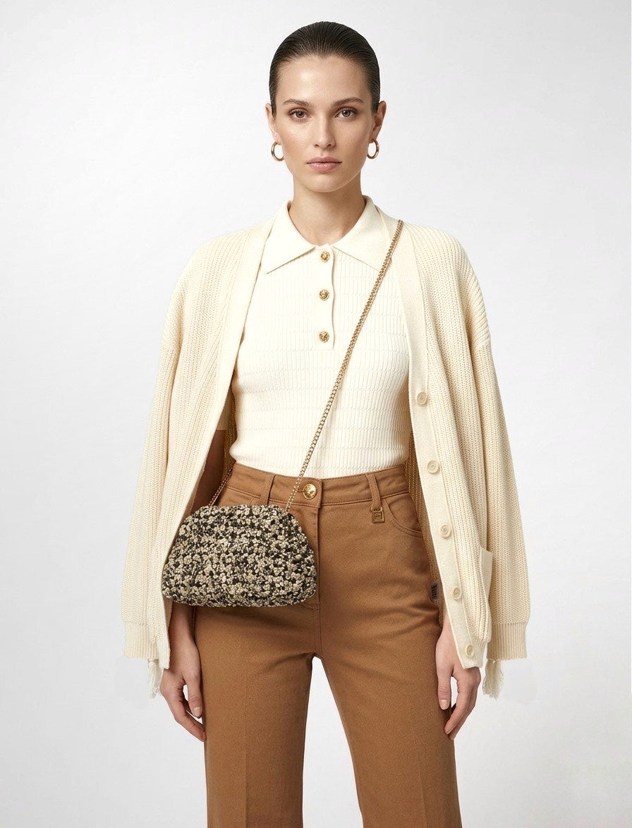 Cardigan con frange Konatto