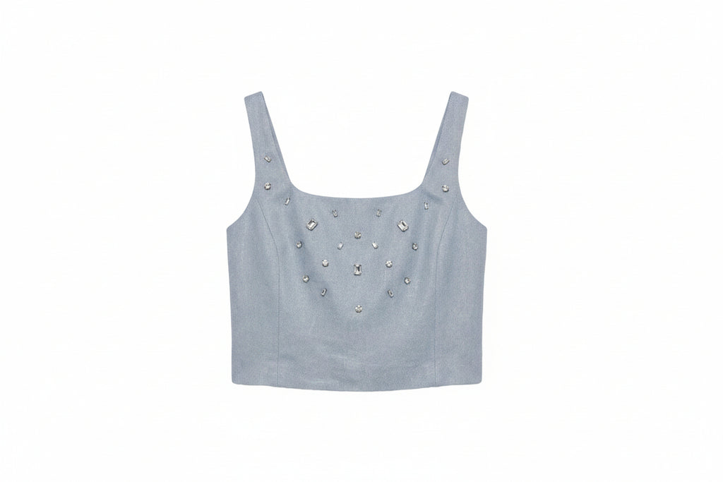 Top in chevron con applicazioni MARELLA