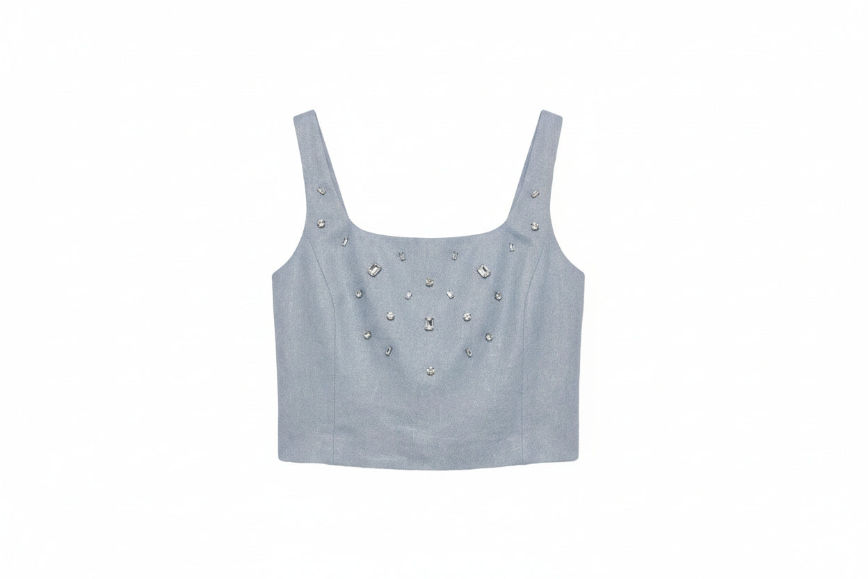Top in chevron con applicazioni MARELLA