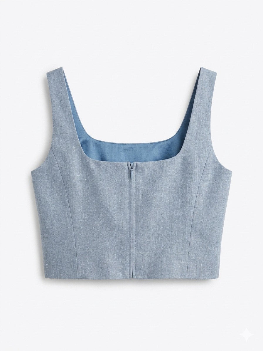 Top in chevron con applicazioni MARELLA