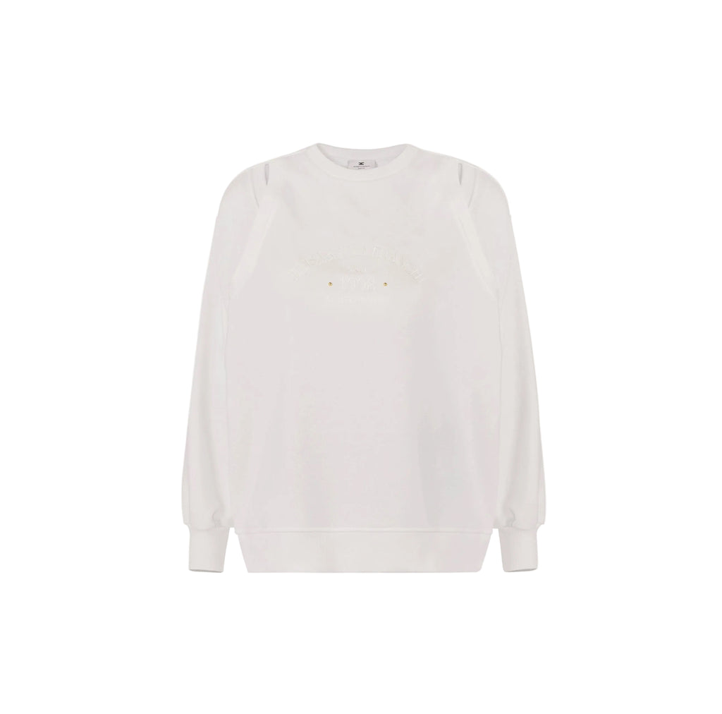 Felpa in jersey cut-out con ricamo Elisabetta Franchi