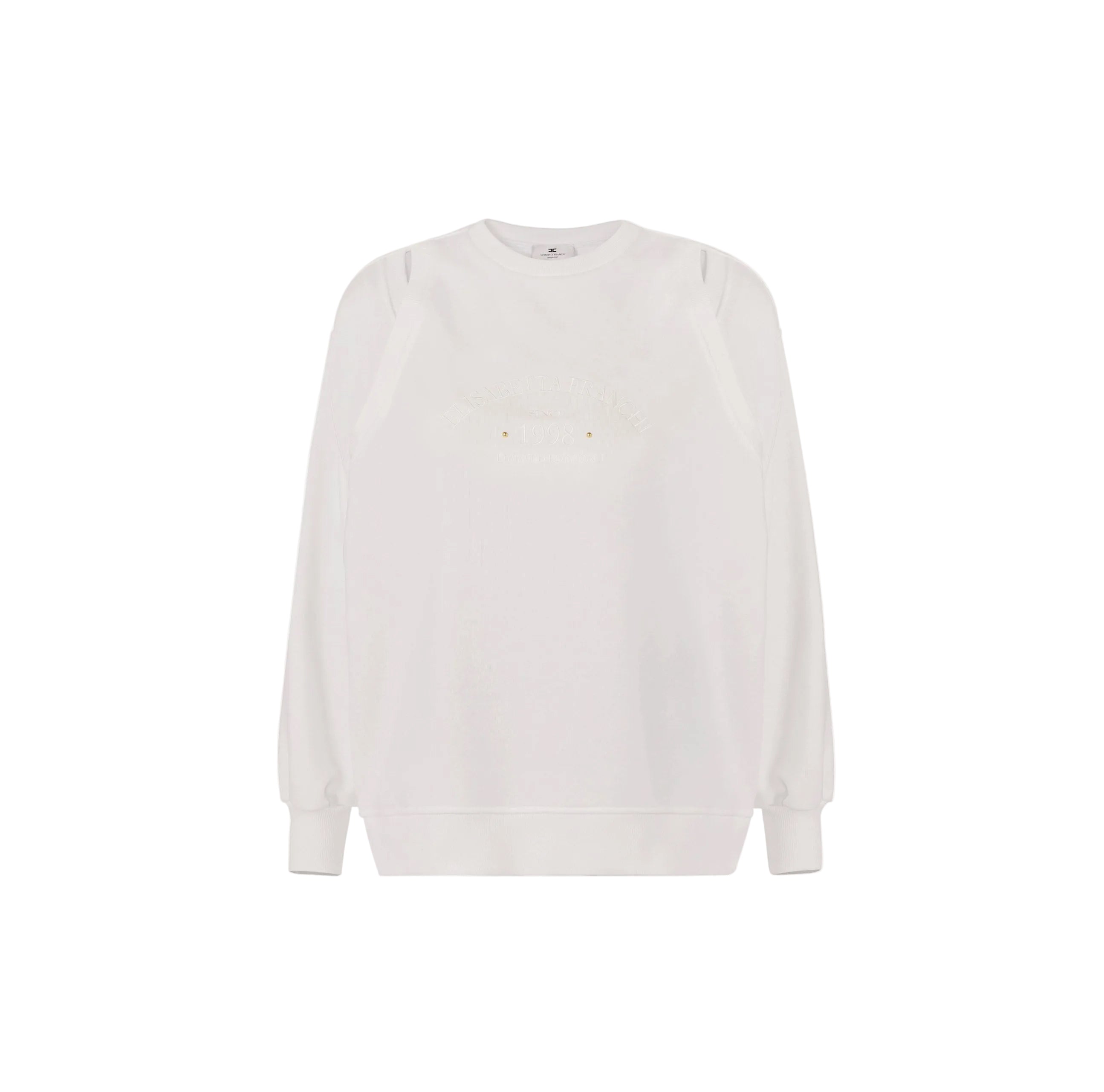 Felpa in jersey cut-out con ricamo Elisabetta Franchi