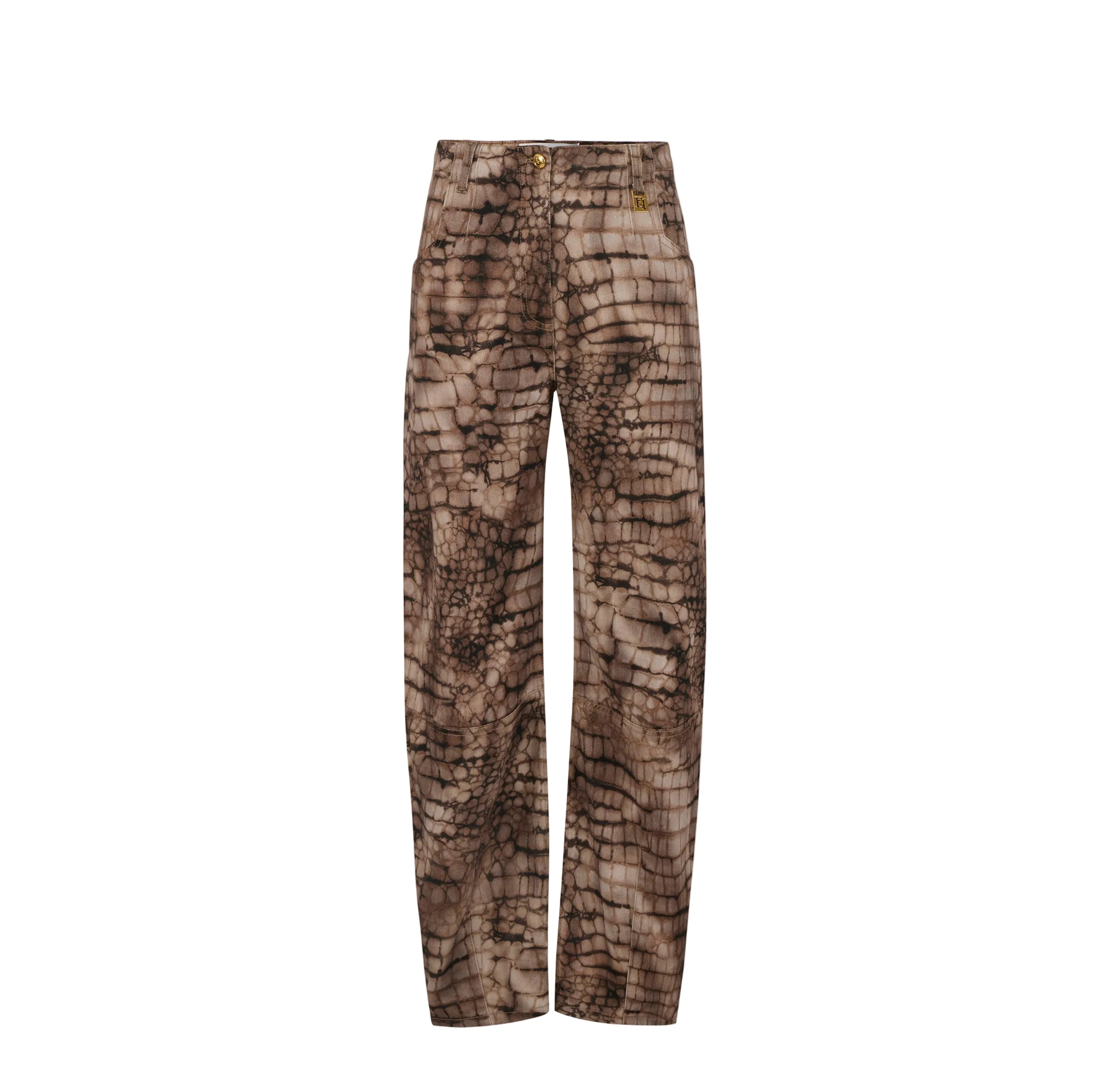 Jeans con stampa alligatore Elisabetta Franchi