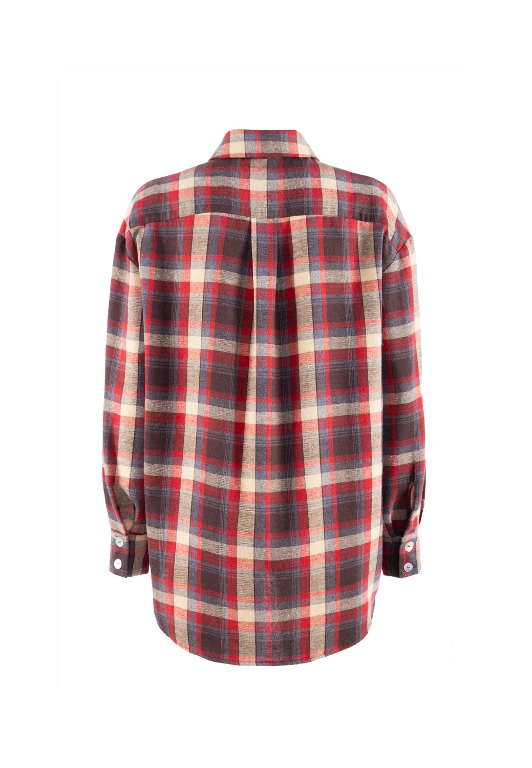 Camicia check con frange perlate NENETTE